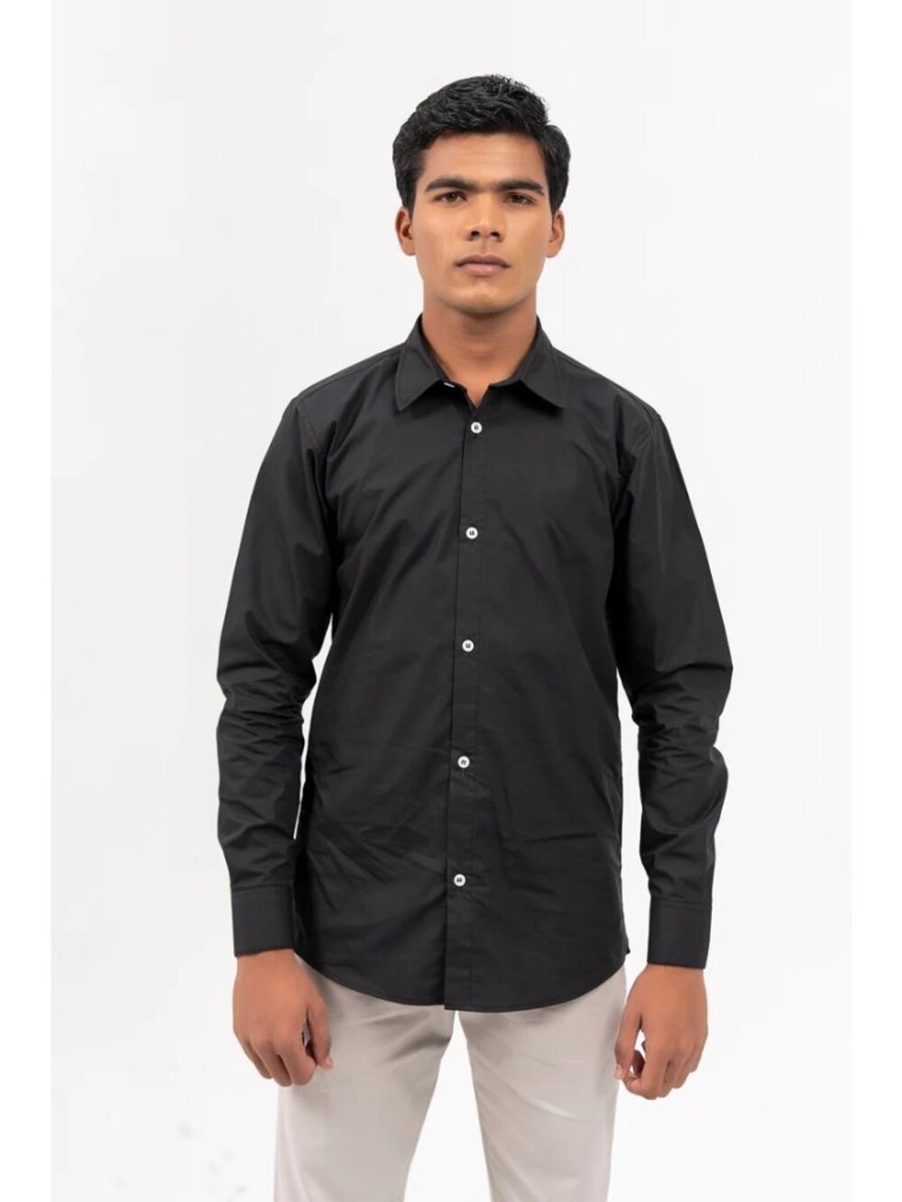 Stone Rose Button-Down Shirt Size XS Black Long-Sleeves Was $155